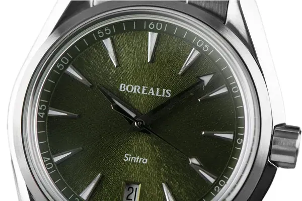 Borealis Sintra Green Sunray dial date Miyota 9015 automatic movement version B.C3