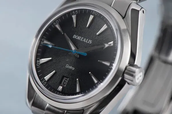 Borealis Sintra Black Sunray dial date Miyota 9015 automatic movement version B.C4