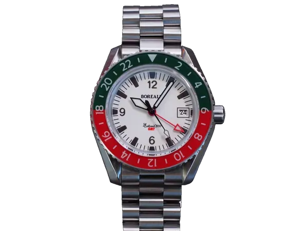 Borealis Estoril 300 GMT Lumed Dial Portugal Red Green Bezel Arabic Numbers Date Version B