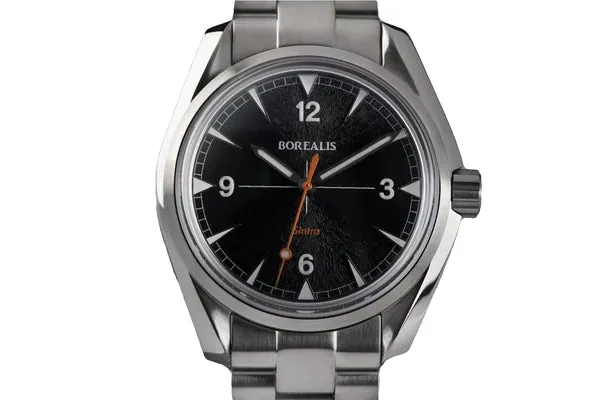 Borealis Sintra Black Sunray dial no date Miyota 90S5 automatic movement version A.A2