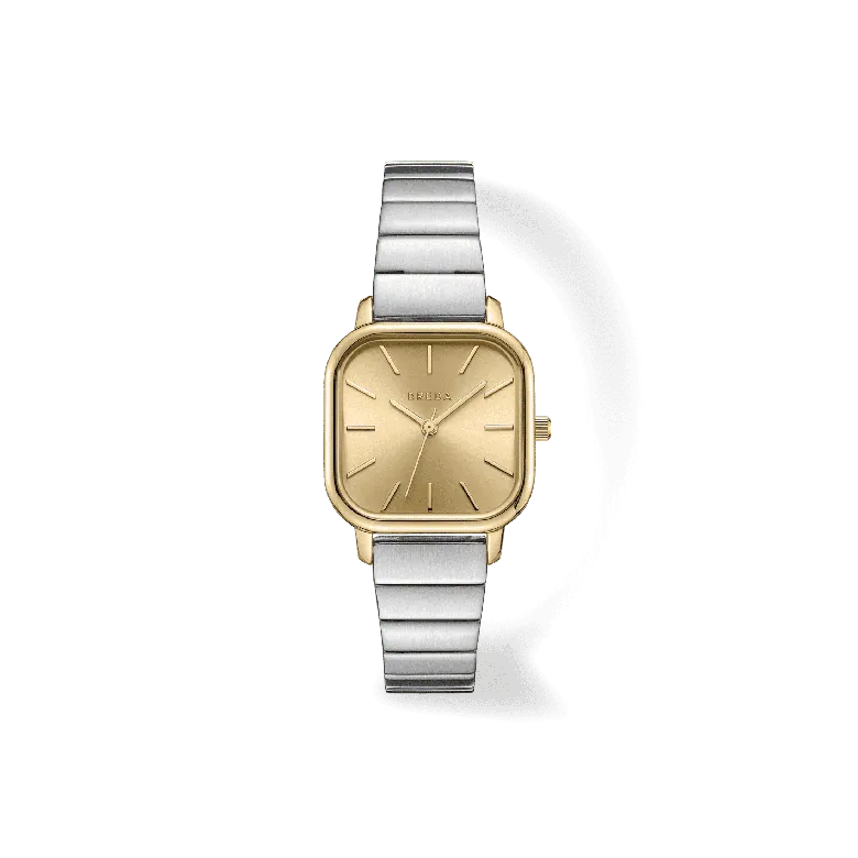 Esther | Square Metal Watch | Gold/Silver | BREDA Watch