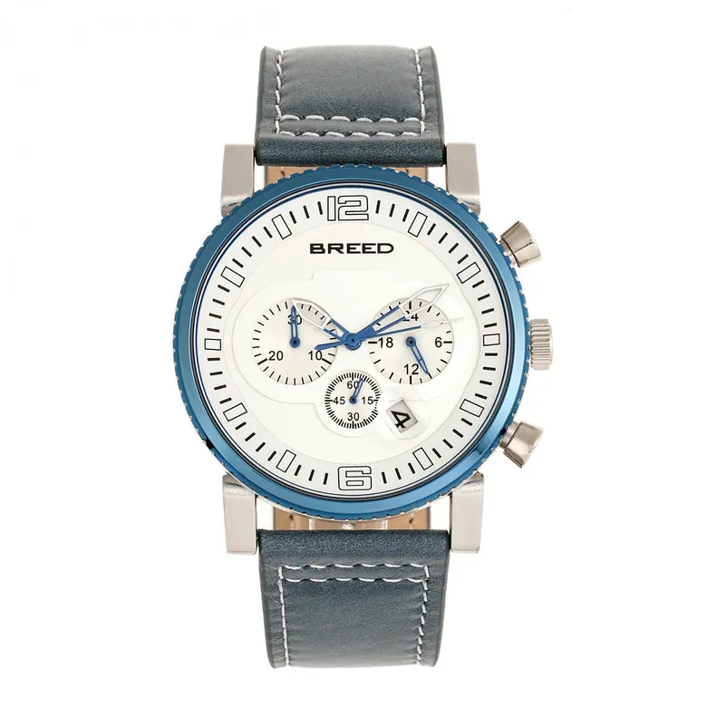 Breed Ryker Men's Watch Teal Band Silver Case BRD8201