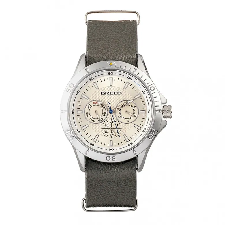 Breed Dixon Men's Watch Grey Band Silver Case BRD7301