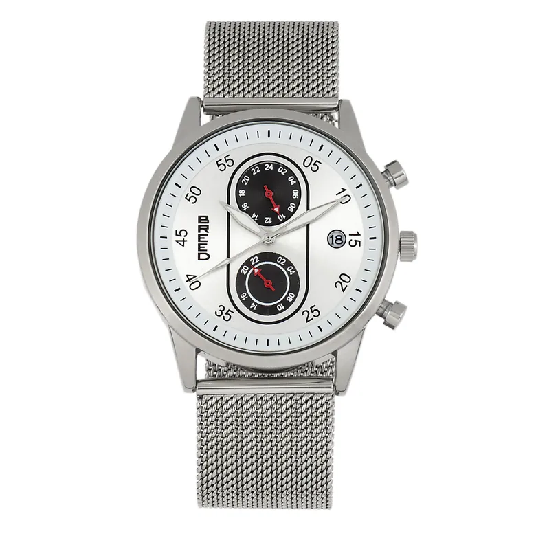 Breed Andreas Men's Watch Silver Band Silver Case BRD87