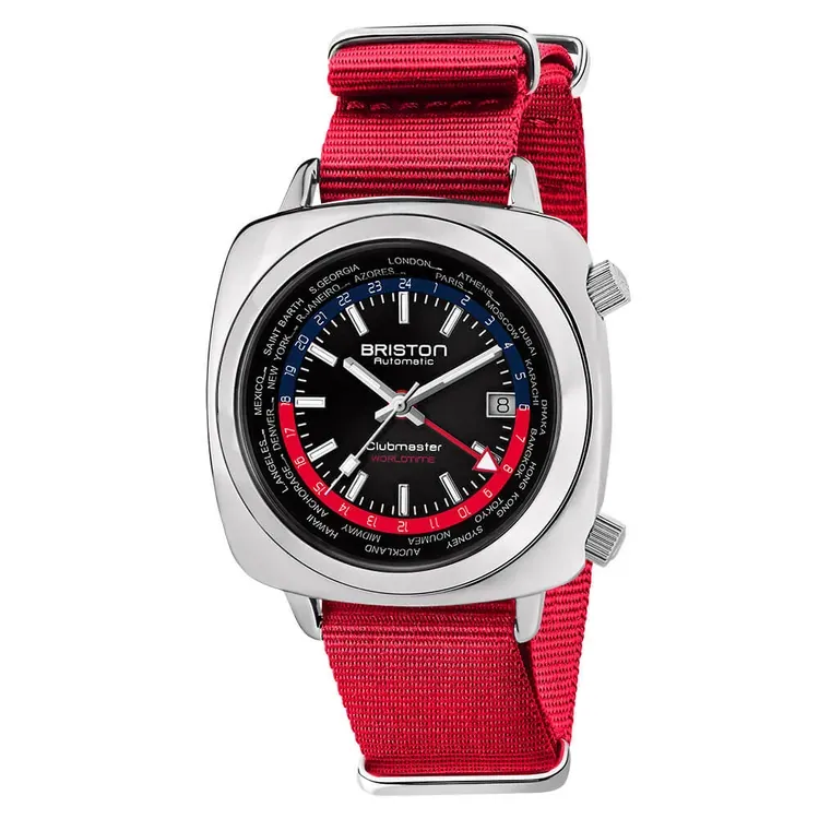 Clubmaster Traveler Worldtime - Acier - Rouge