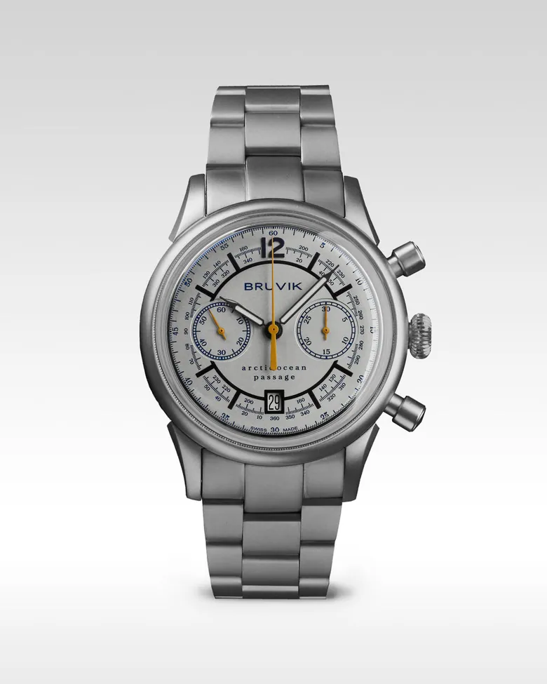 Bruvik Arctic Ocean Passage Chronograph White