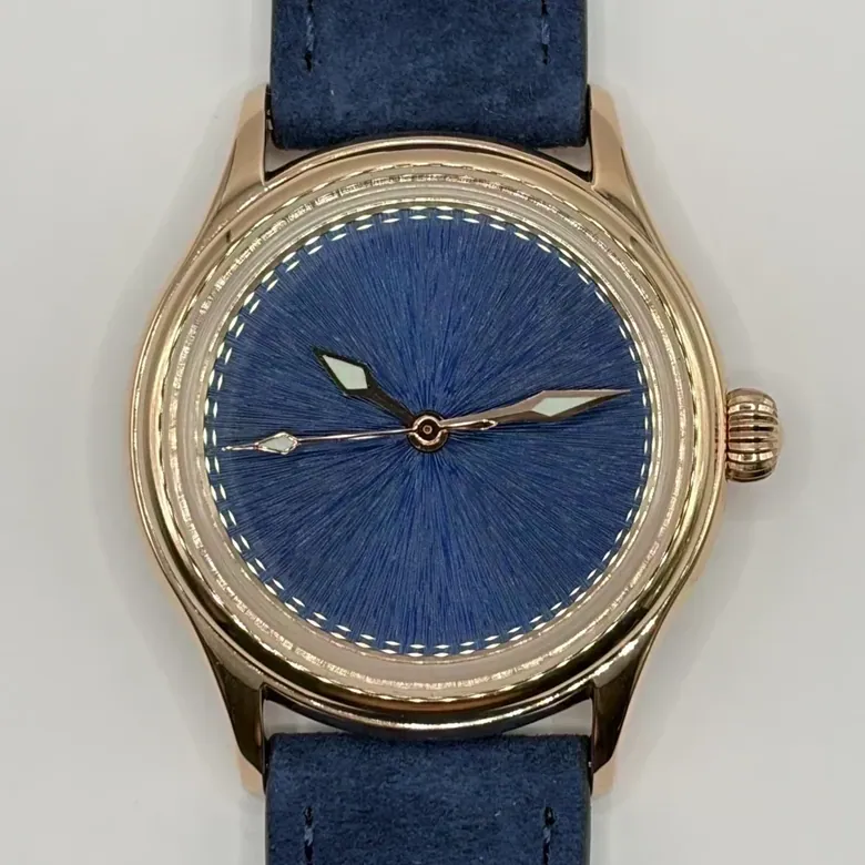 Rose Gold Ocean Blue Iris