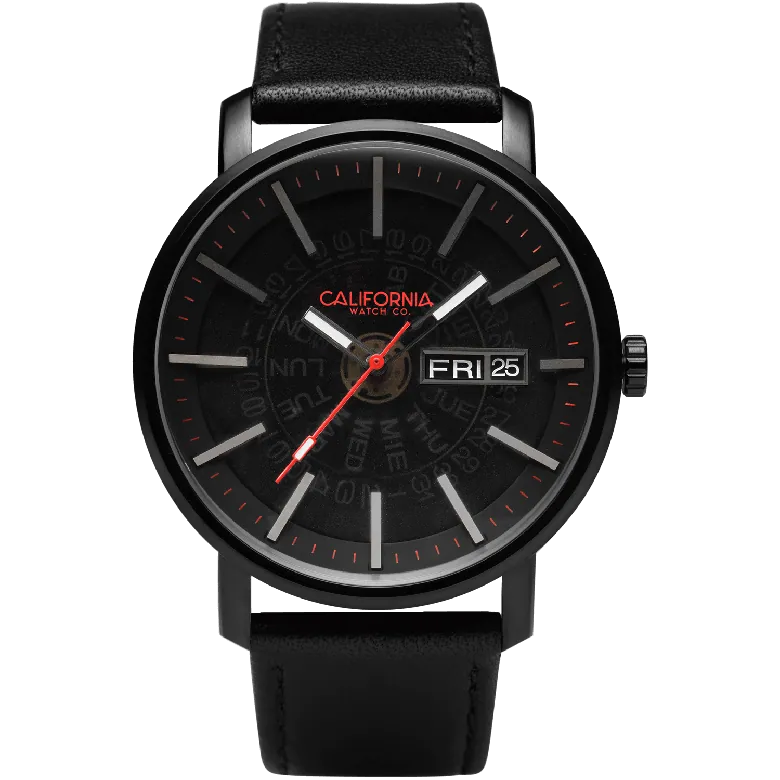 Mojave Leather All Black Smoke | California Watch Co.