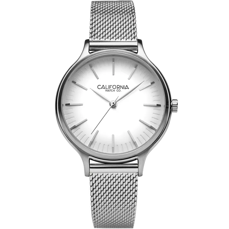 Laguna 34 Mesh Silver White | California Watch Co.