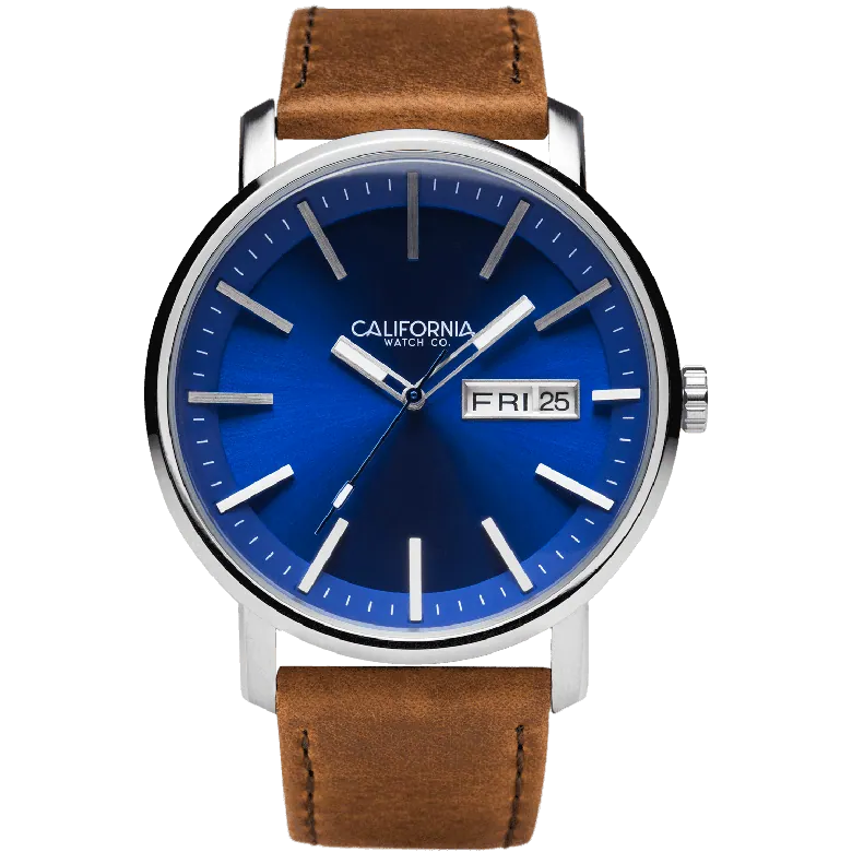 Mojave Leather Brown Navy | California Watch Co.