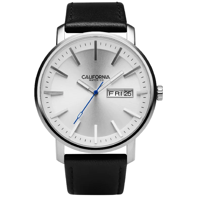 Mojave Leather Black Silver | California Watch Co.