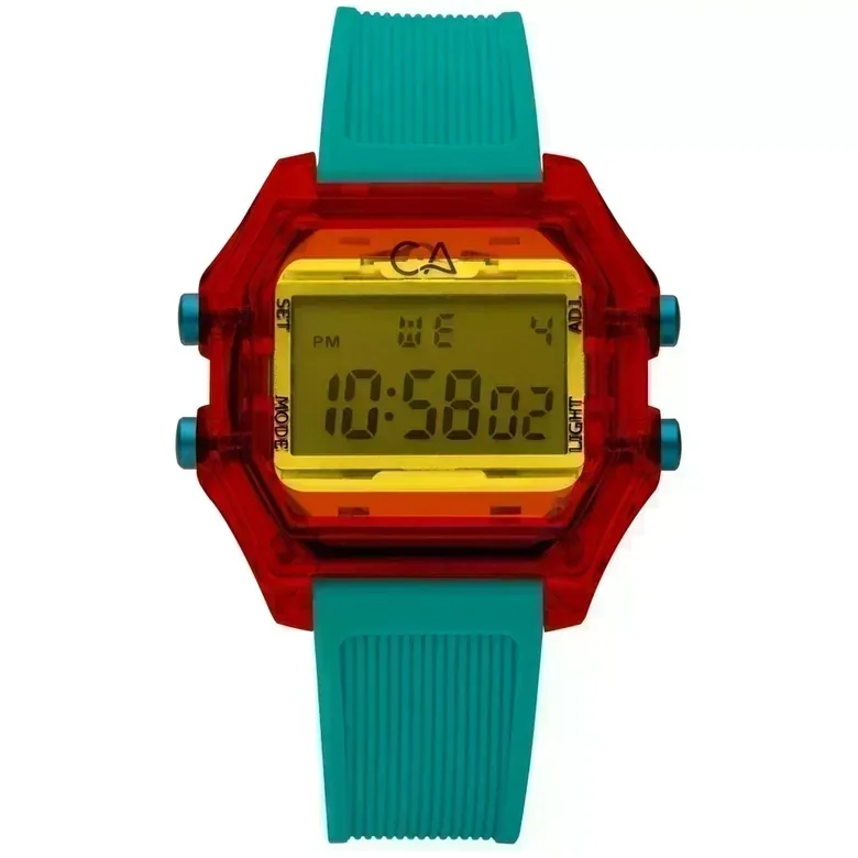 Venice Beach Digital Red Yellow Teal
