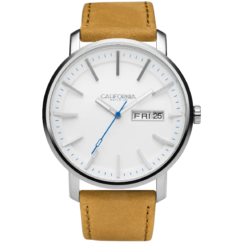 Mojave Leather Sand White | California Watch Co.