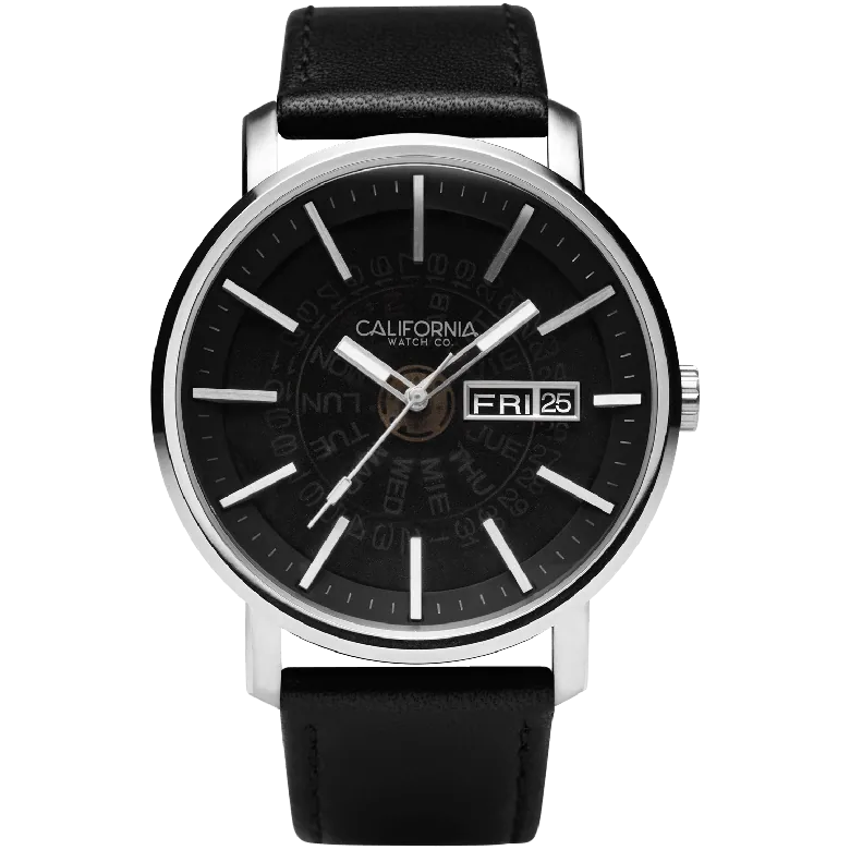 Mojave Leather Silver Black Smoke | California Watch Co.
