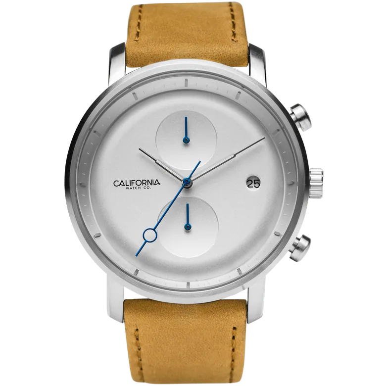 Golden Gate Chrono Leather Sand White | California Watch Co.