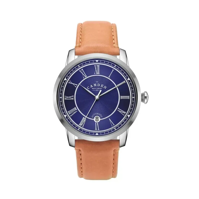 No.29 Automatic Steel and Navy on Tan Italian Leather