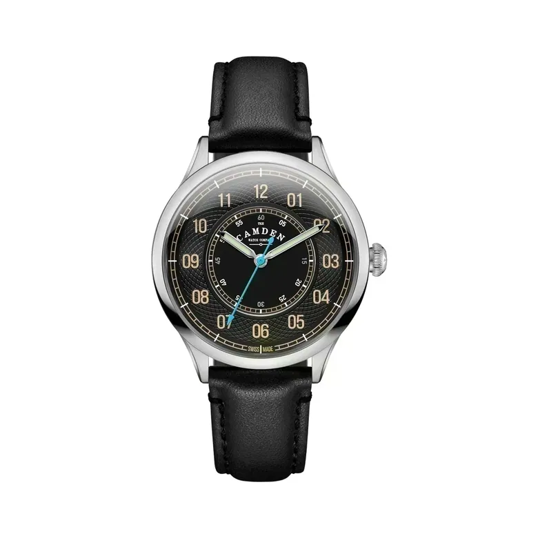 No.274 Type II Swiss Made Quartz Steel and Black on Black Italian Leather