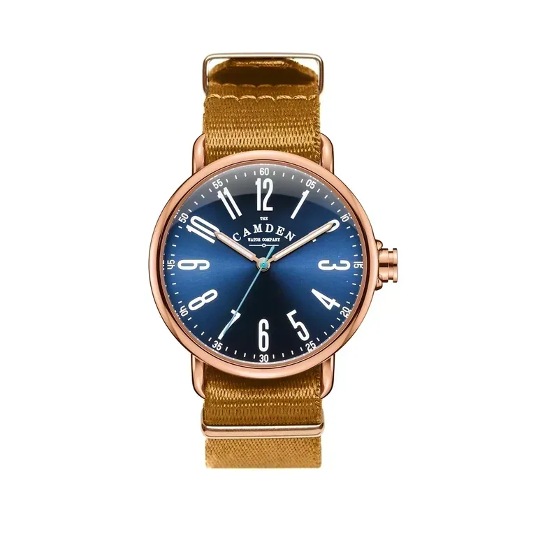 No.88 Rose Gold and Navy on Camel Nylon