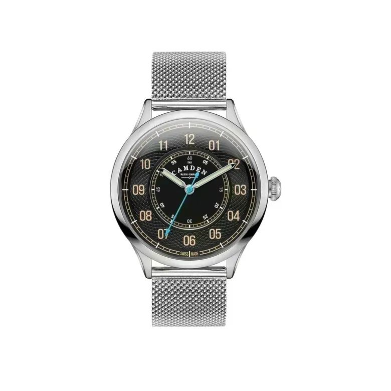 No.274 Type II Swiss Made Quartz Steel and Black on Mesh