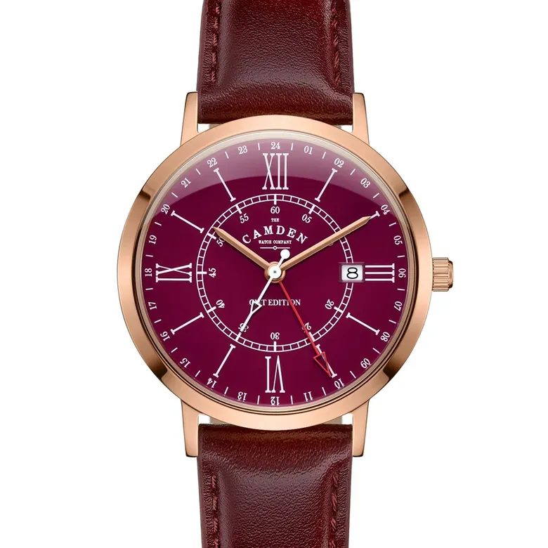 No.27 GMT Rose Gold and Oxblood on Oxblood Leather