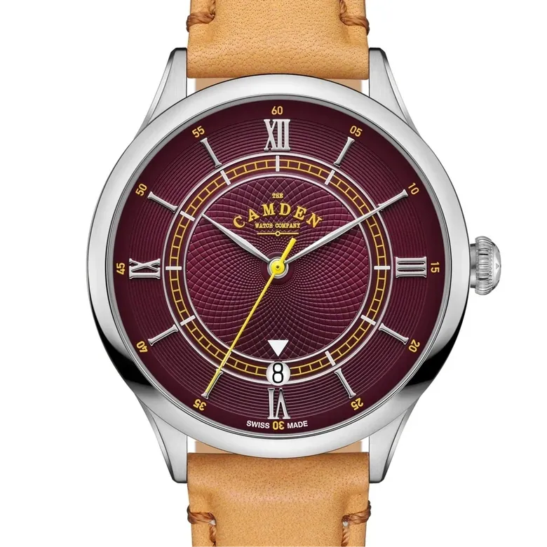 No.274 Swiss Automatic Steel and Oxblood on Tan Italian Leather