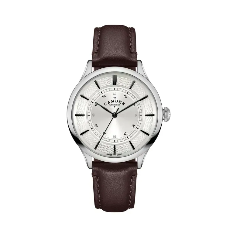 No.274 Swiss Made Steel Quartz on Brown Italian Leather