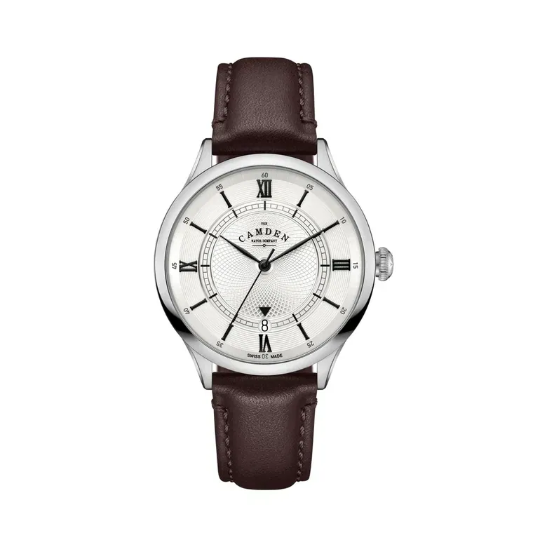 No.274 Swiss Automatic Steel on Brown Italian Leather