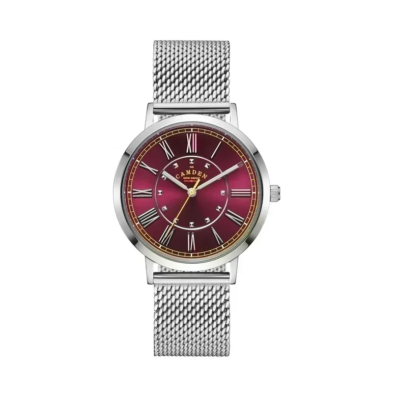 No.27 Steel and Oxblood on Mesh