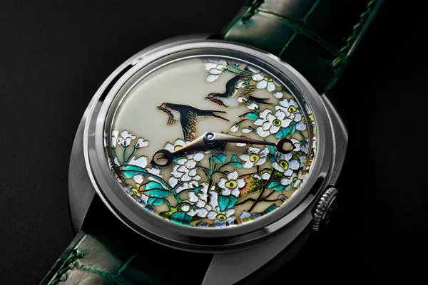 Century Cloisonné "Duo of Swallows"