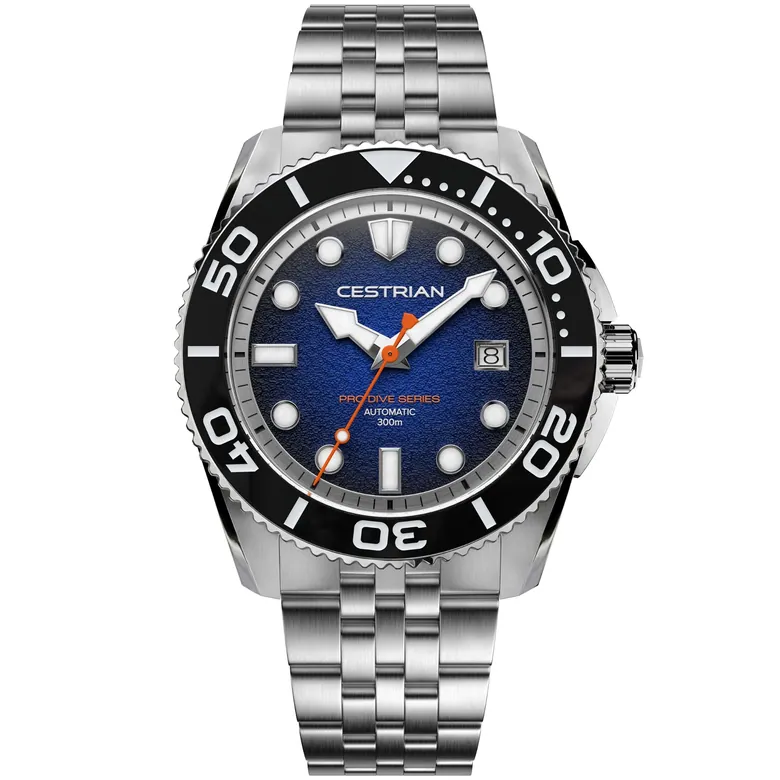 Cestrian Pro Dive Series 42mm Blue Fumé Dial Steel Bracelet Automatic 300m Men's Watch