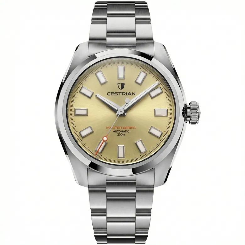Cestrian Master Series V3 40mm Champagne Dial Steel Bracelet Automatic Men's Watch