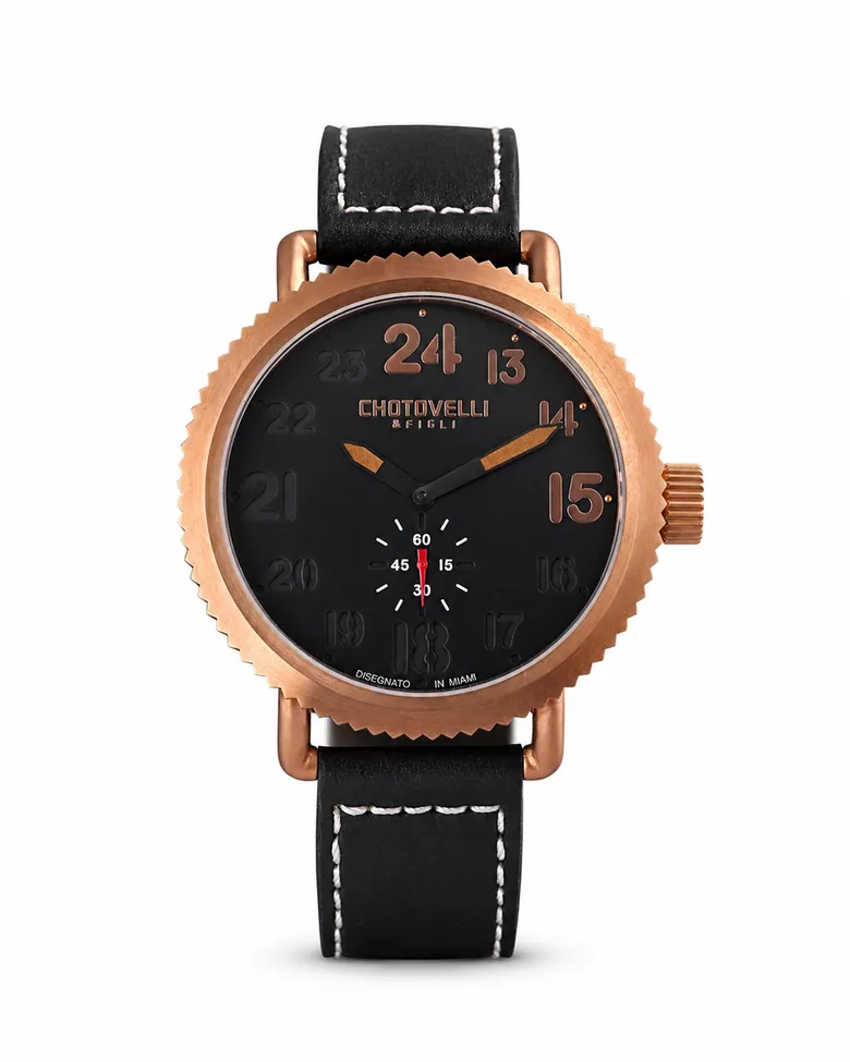 Best Pilot Watch | Chotovelli Vintage Rose Gold WristWatch 7200.4