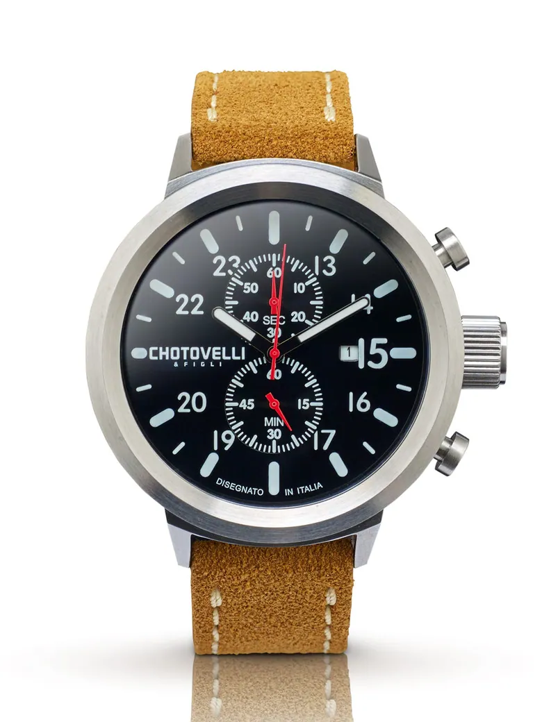 747-12 Big Pilot Watch | Unique Aviator Watches | Chotovelli &amp; Figli