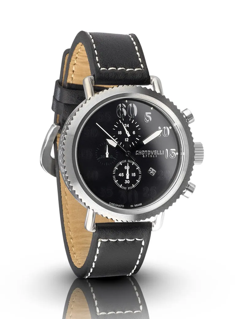 Aviator Leather Watch | Sapphire Crystal Watch | Chotovelli &amp; Figli