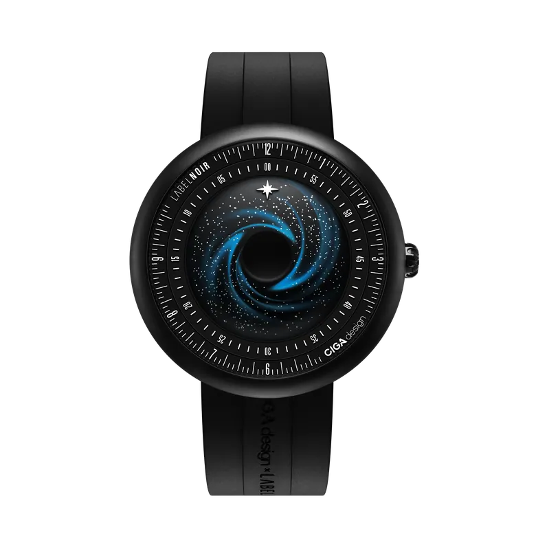 CIGA design X LABEL NOIR AUTOMATIC WATCH BLUE PLANET · BLACK STAR EDIT