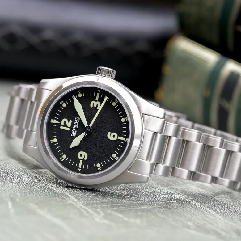 P-40 A-11 Black Mechanical Pilot Watch