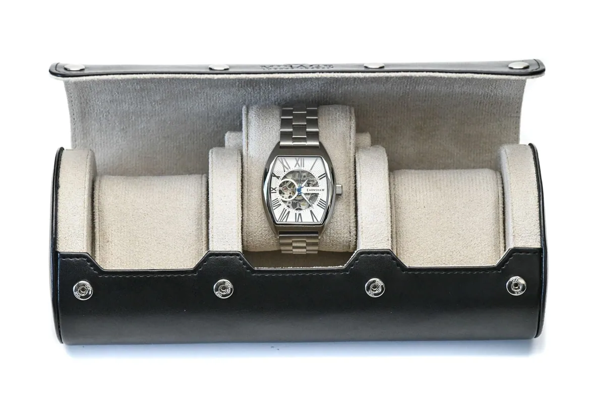 3 Watch Case - Jade Black (Ivory White)