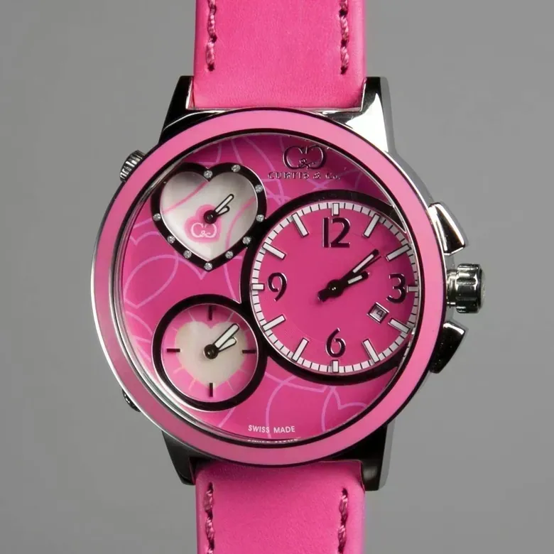 BIG TIME LOVE (50mm) PINK DIAL / STAINLESS STEEL CASE