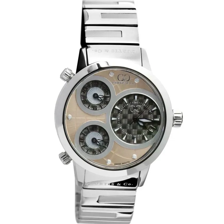 BIG TIME WORLD (42mm) ROSE GOLD DIAL / STAINLESS STEEL CASE