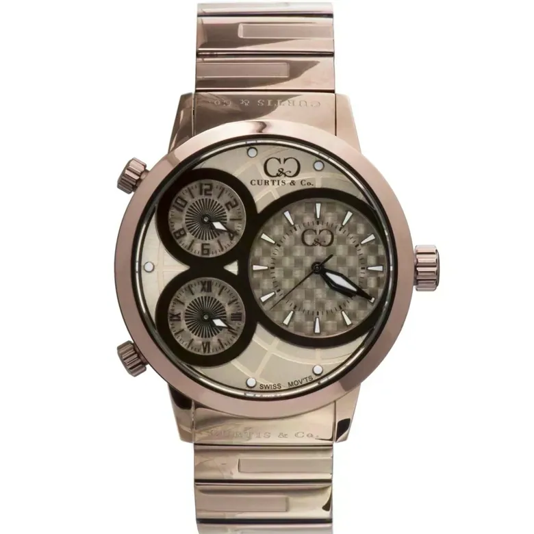 BIG TIME WORLD (50mm) ROSE GOLD DIAL / BROWN CASE