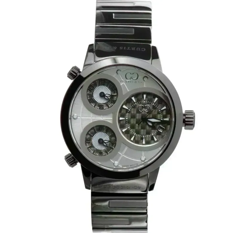 BIG TIME WORLD (42mm) WHITE DIAL / BLACK CASE