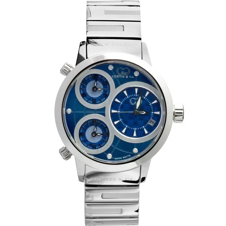BIG TIME WORLD (42mm) BLUE DIAL / STAINLESS STEEL CASE