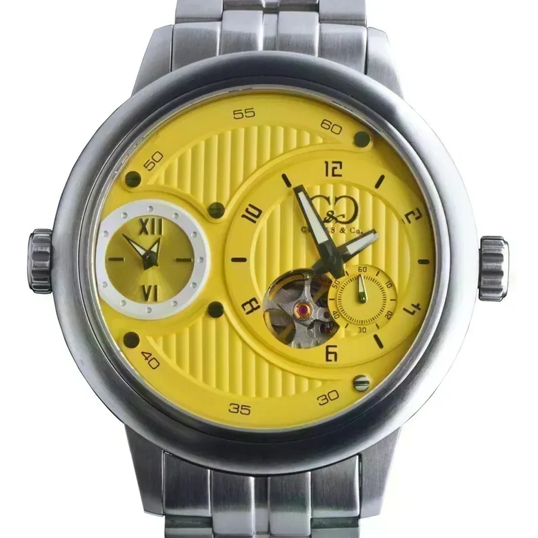 BIG TIME PASSPORT (52 mm) YELLOW DIAL / STAINLESS STEEL SERIES
