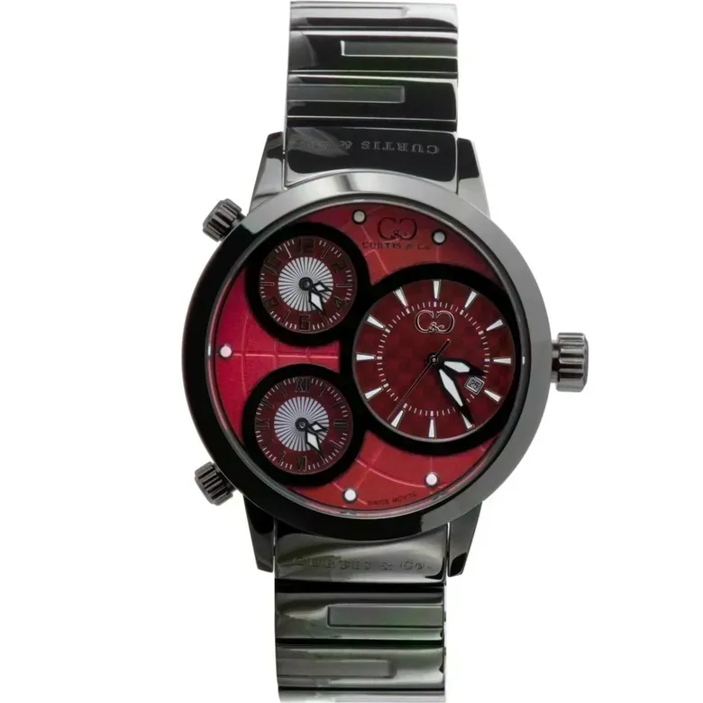 BIG TIME WORLD (50mm) RED DIAL / BLACK CASE