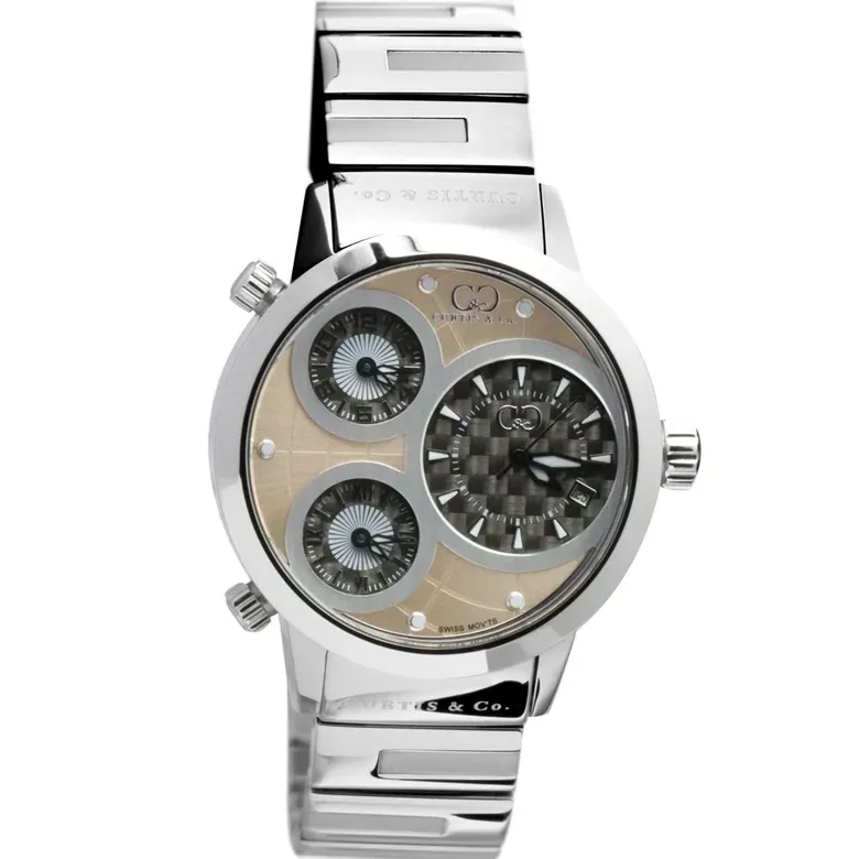 BIG TIME WORLD (50mm) ROSE GOLD DIAL / STAINLESS STEEL