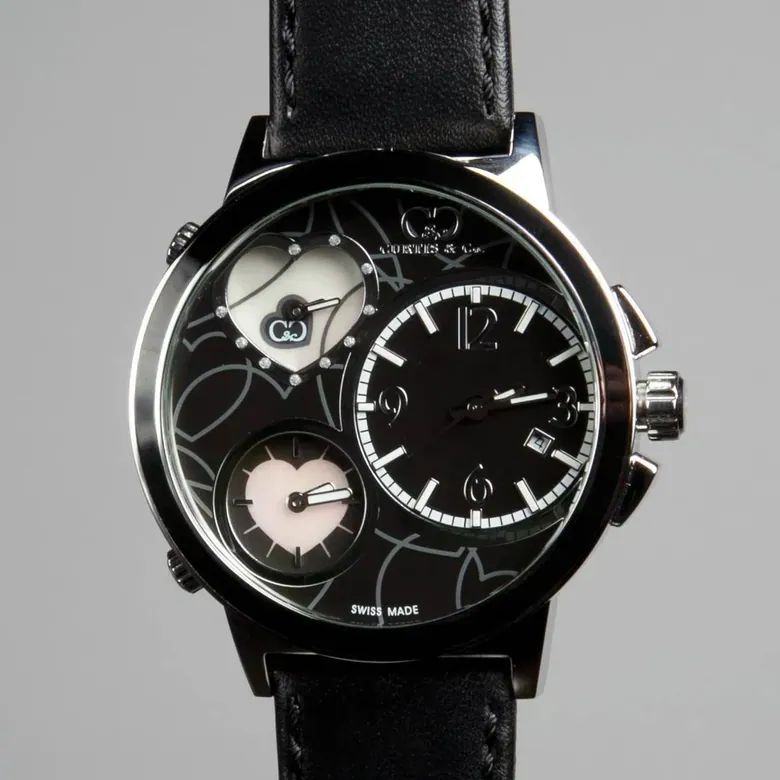 BIG TIME LOVE (50mm) BLACK DIAL / STAINLESS STEEL CASE