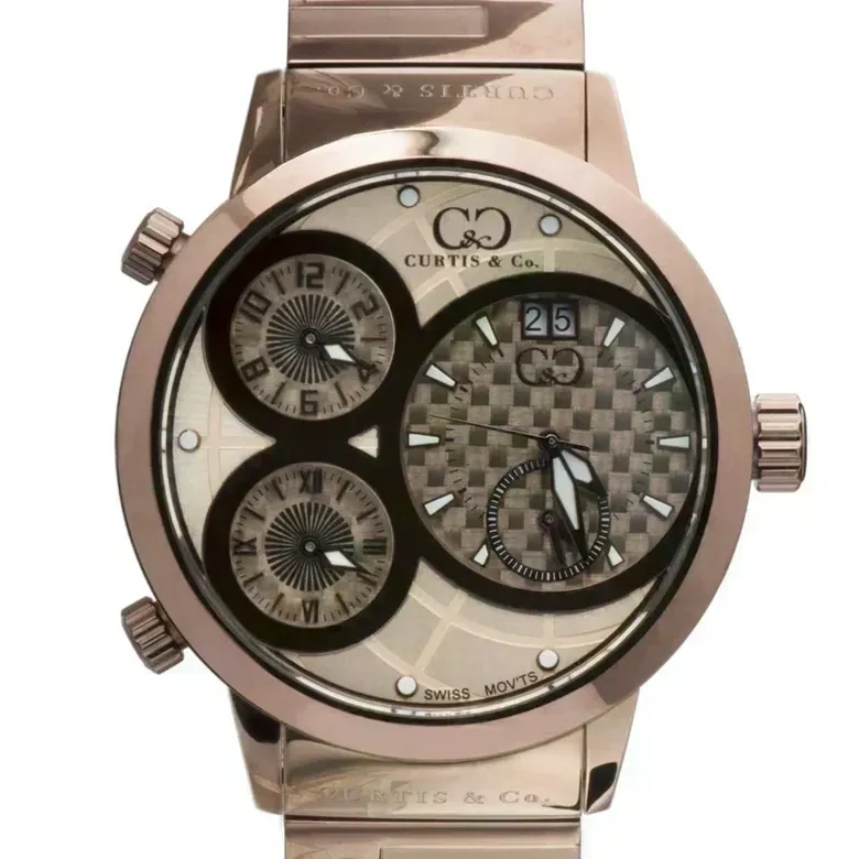 BIG TIME WORLD (57mm) ROSE GOLD DIAL / BROWN CASE