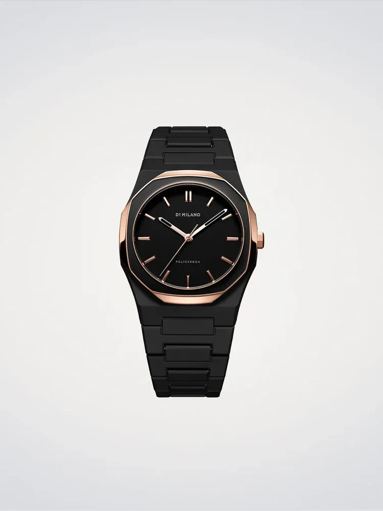 Gold Mesh Polycarbon Watch
