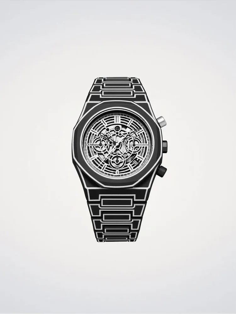 Black Sketch Polychrono Watch
