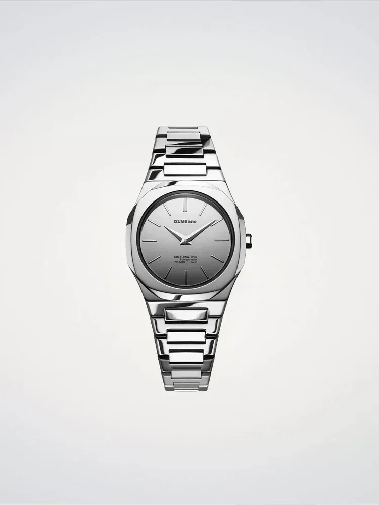 Silver Gleam Ultra Thin Watch